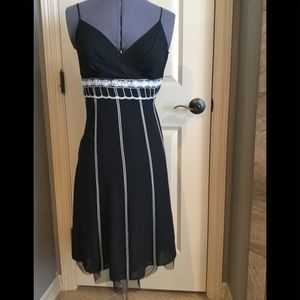 Loft Classic Black with white detail dress